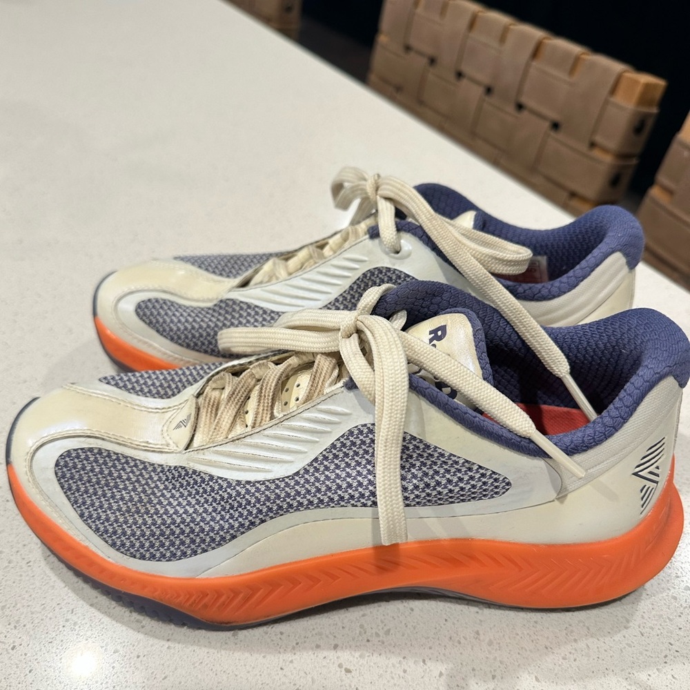 RAD  Women's Performance Sneakers - White, Blue, and Orange
